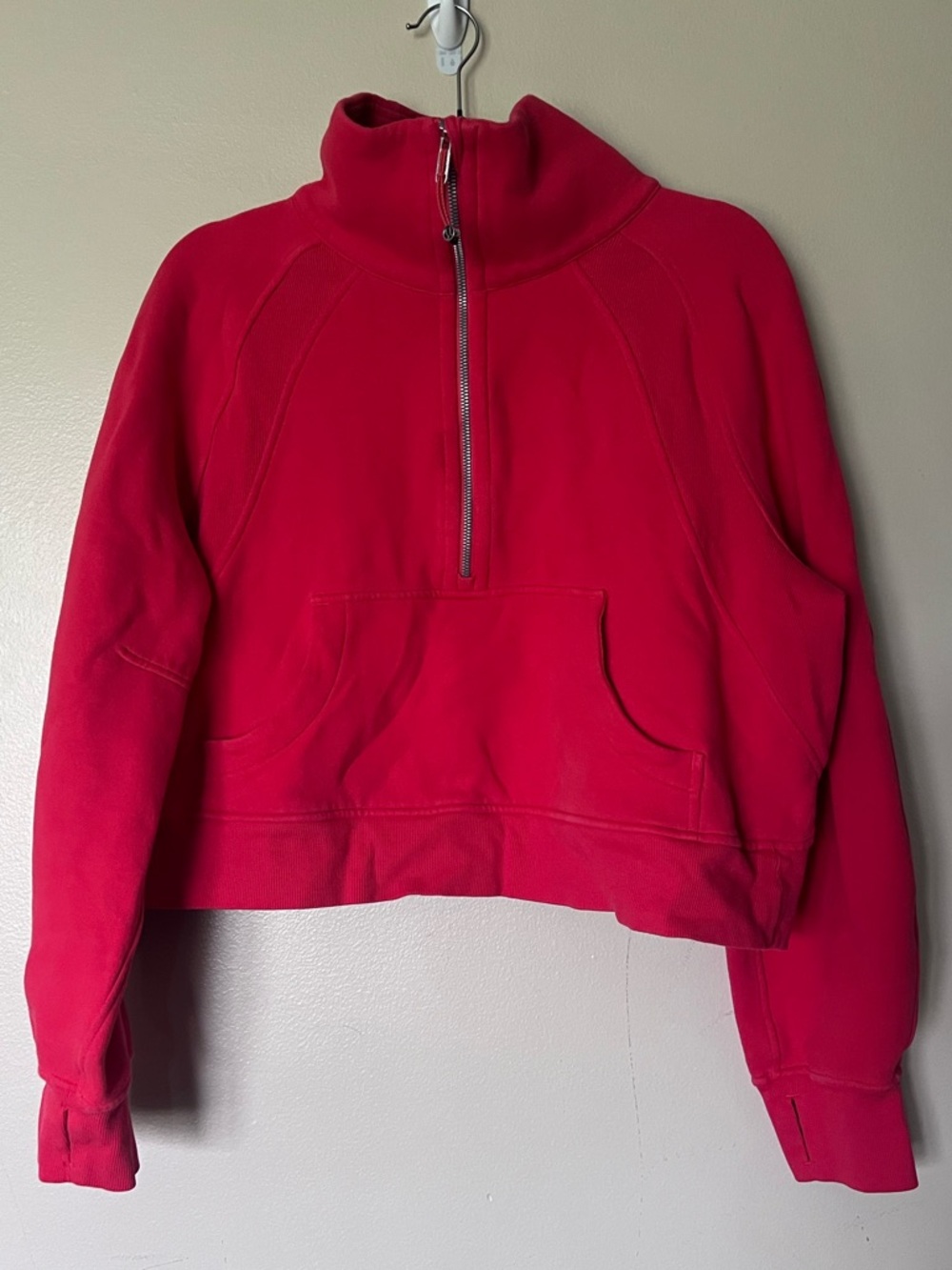 lululemon athletica Red Half-Zip Pullover Hoodie